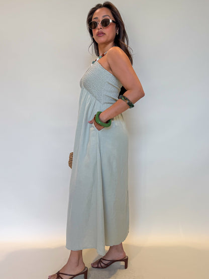 Calista Dress-Dusty Sage