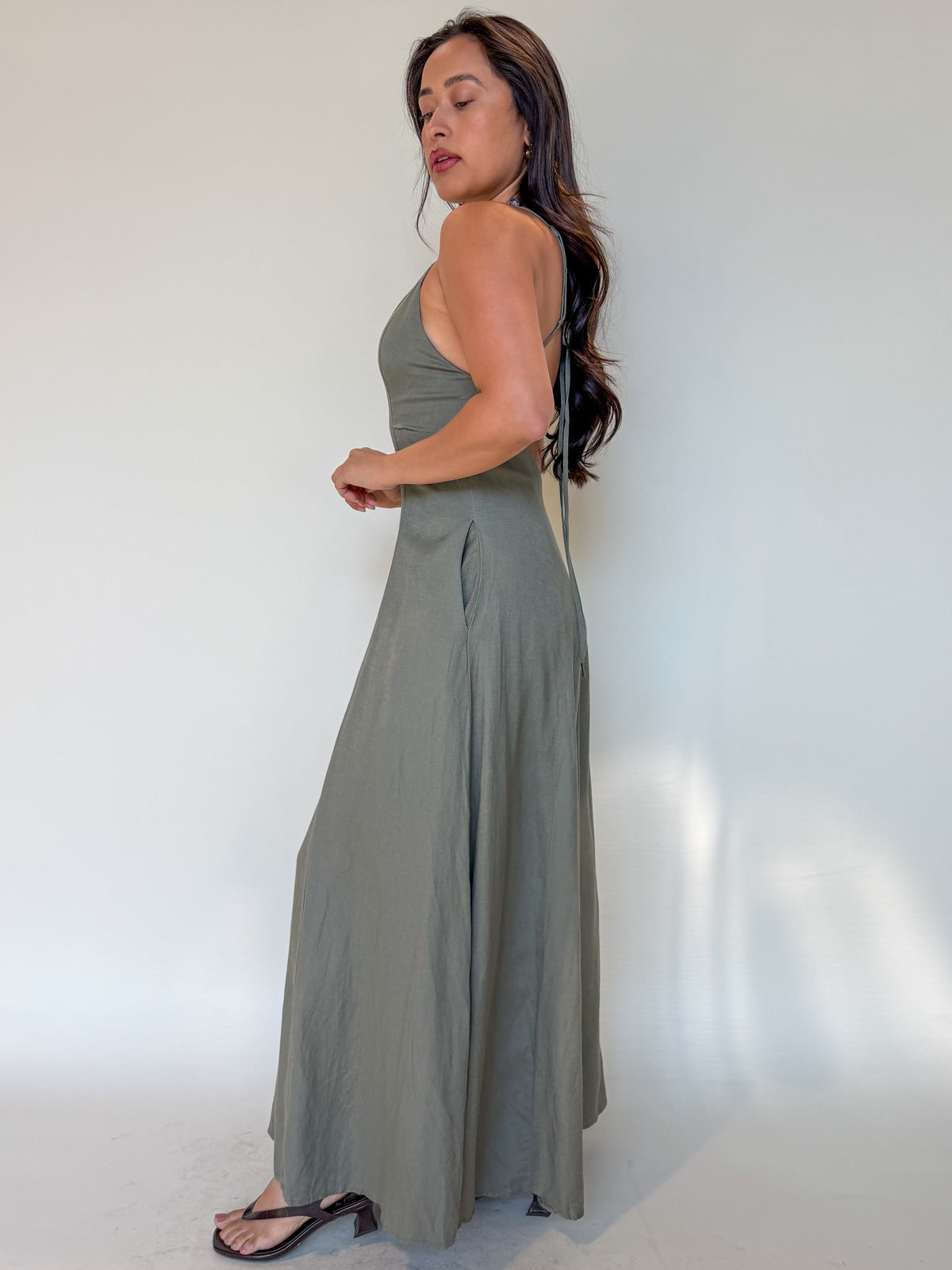 Isla Dress-Olive