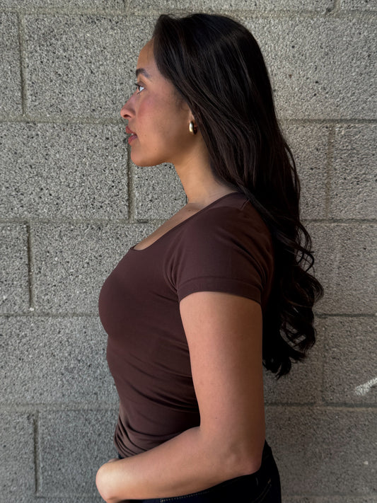 Soft Square Top-Coffee