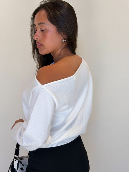 Next Move Sweater-White