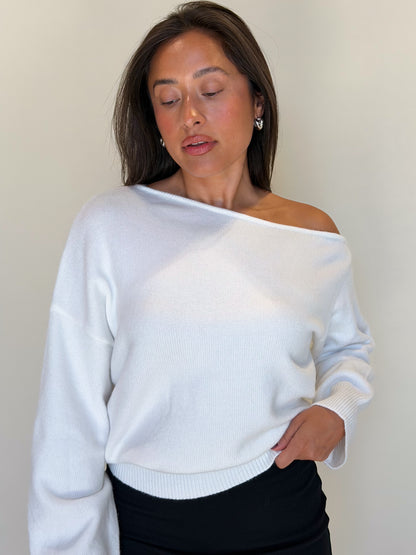 Next Move Sweater-White