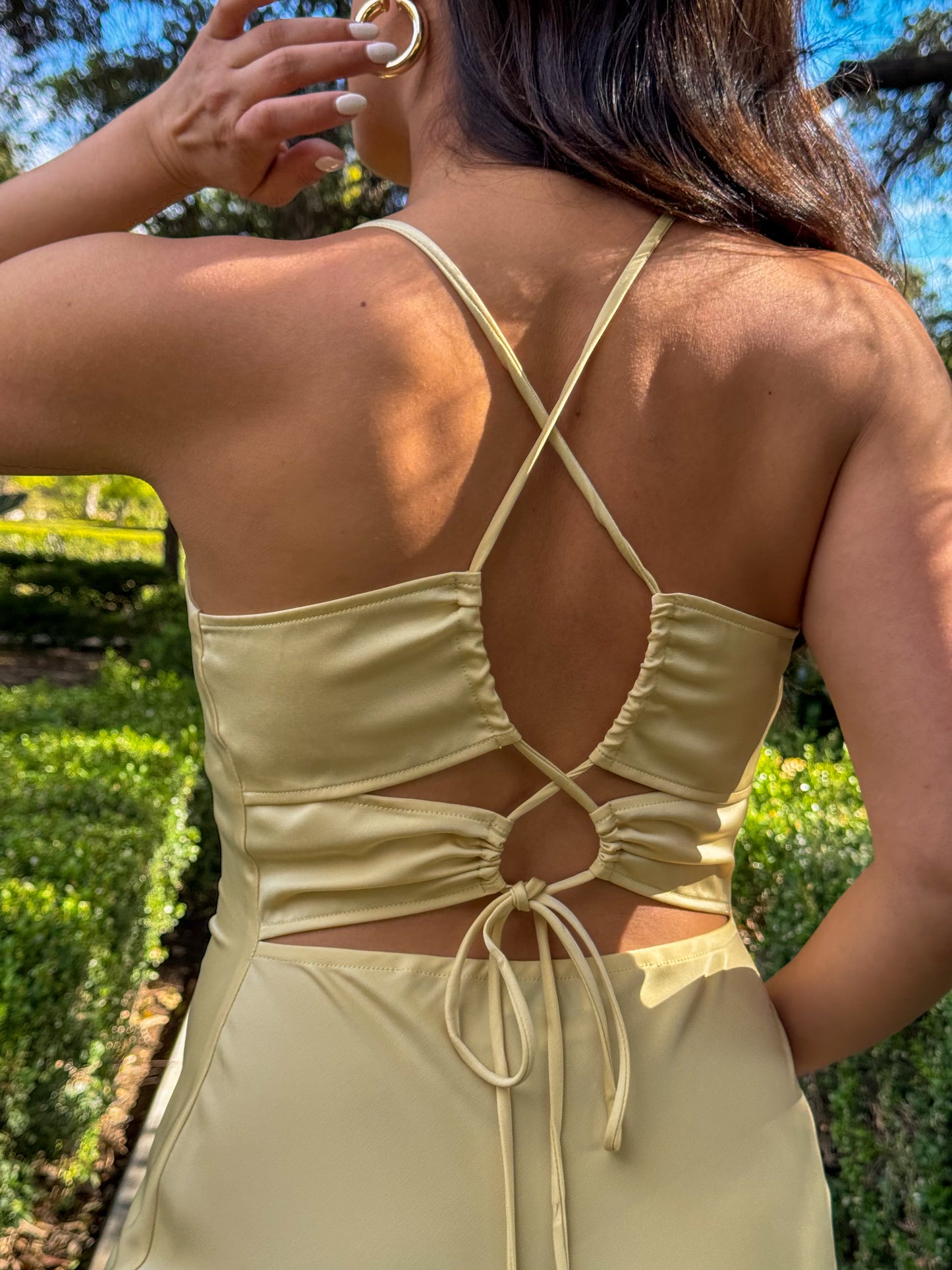 Tie Me Down Dress-Butter