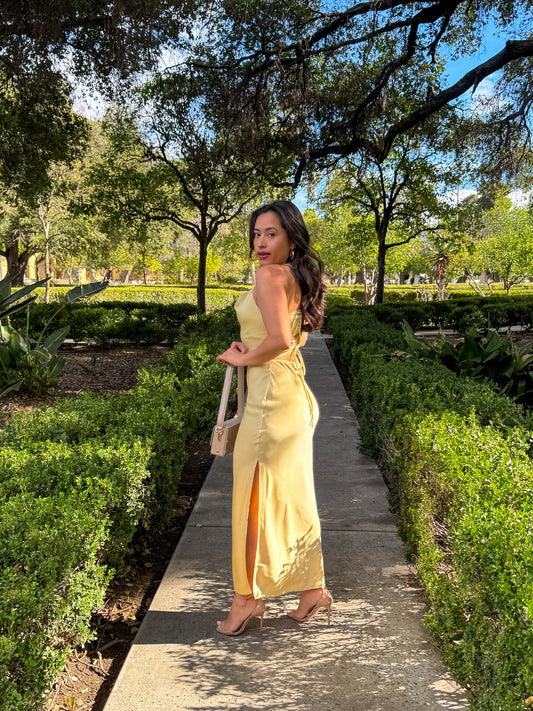 Tie Me Down Dress-Butter